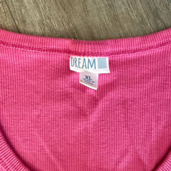 LuLaRoe Pink and White Striped Pajama Set - Picture 4 of 4